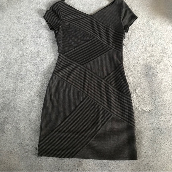 BCBGMaxAzria Dresses & Skirts - BCBG MaxAzria black/gray sexy BodyCon dress